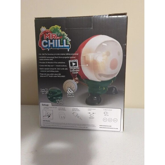 Animated Mr. Chill Singing Talking Joking Animated Snowman Christmas New - Picture 3 of 5